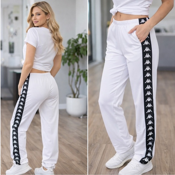 Kappa Pants - Kappa White Track Pants